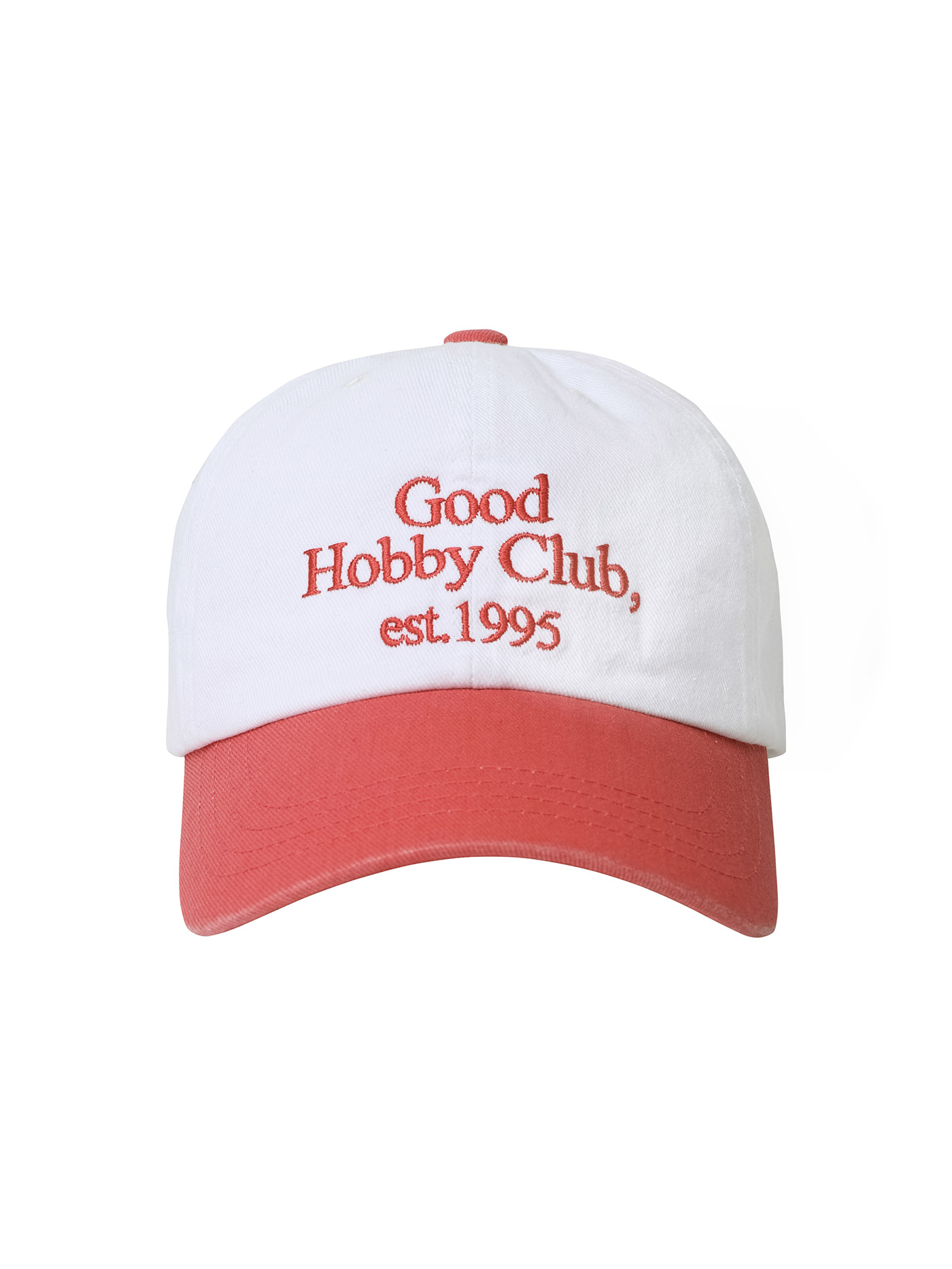 GHC WASHED BALL CAP_TWO TONE RED